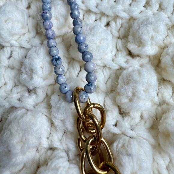 TWISTED SILVER Women's Artisan Boho Brass Bead Three Strand Necklace Adjustable - Picture 10 of 13